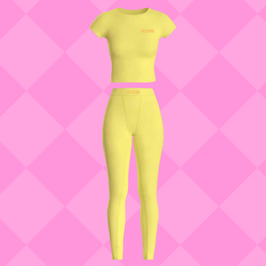 Short Sleeve Tshirt Leggings Breathable 2 Piece Comfy Longewear